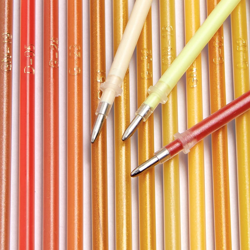 OfficeGoods Gel Pen Refills - 24 Individual Colors - Fits Most Gel Pens - Fast Drying Ink - 2 Pack - Yellows, Oranges & Reds - Image 3